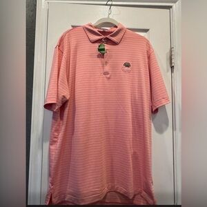 Pink Striped Polo Shirt Peter Millar Summer Comfort Princeville Resort Polo L